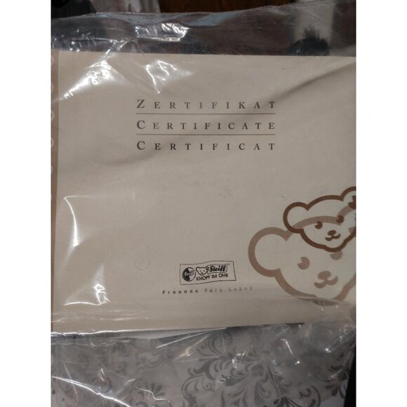 Steiff Limited Edition Teddy Bear 2007 Alpaca W/ Green Collar & Certificate - Picture 6 of 7